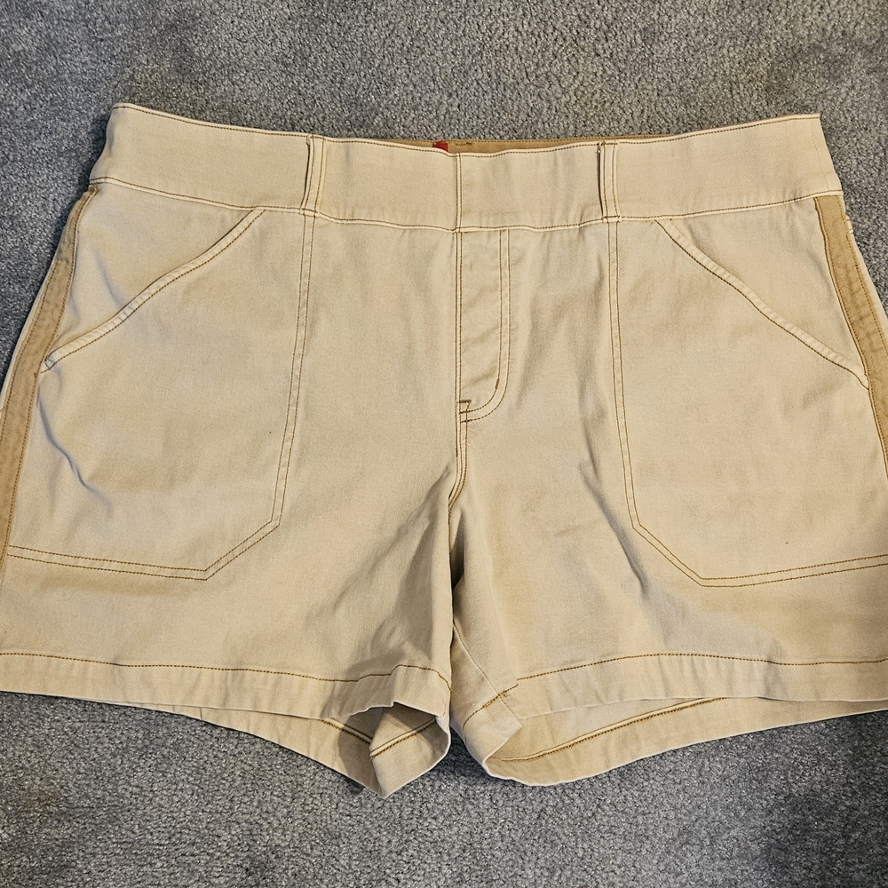 SPANX Beige Utility Cargo Shorts